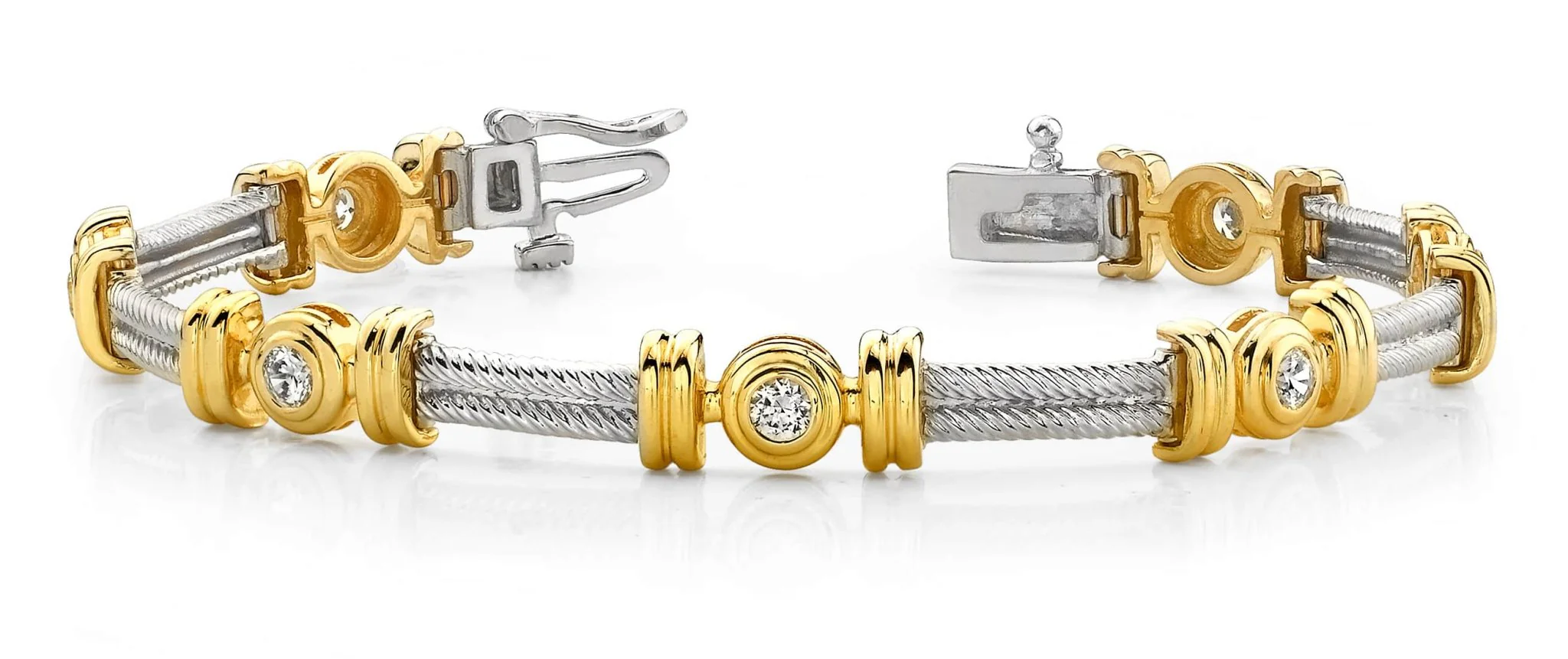 Twisted Rope Link Diamond Bracelet with 0.70 ct.(finished) 3.0mm - Image 3