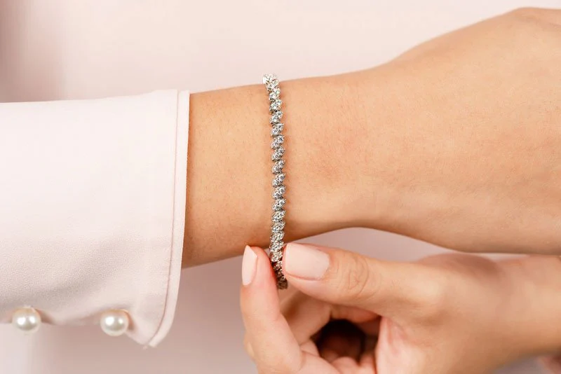 Two Peas In A Pod Diamond Bracelet with 3.06 ct.(finished) 2mm - Image 3