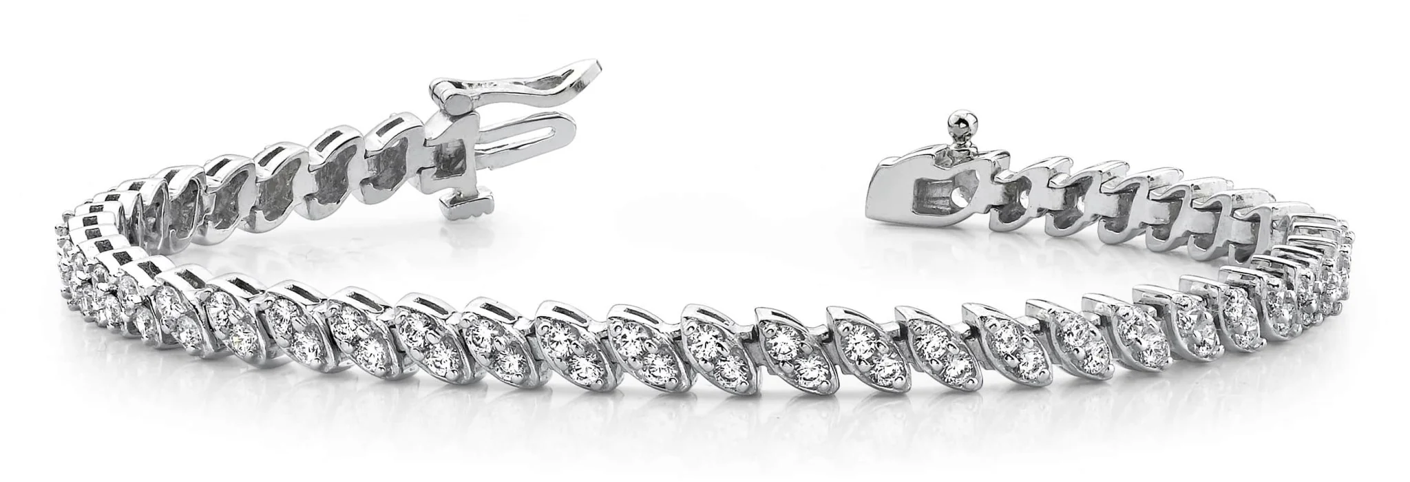 Two Peas In A Pod Diamond Bracelet with 3.06 ct.(finished) 2mm - Image 4