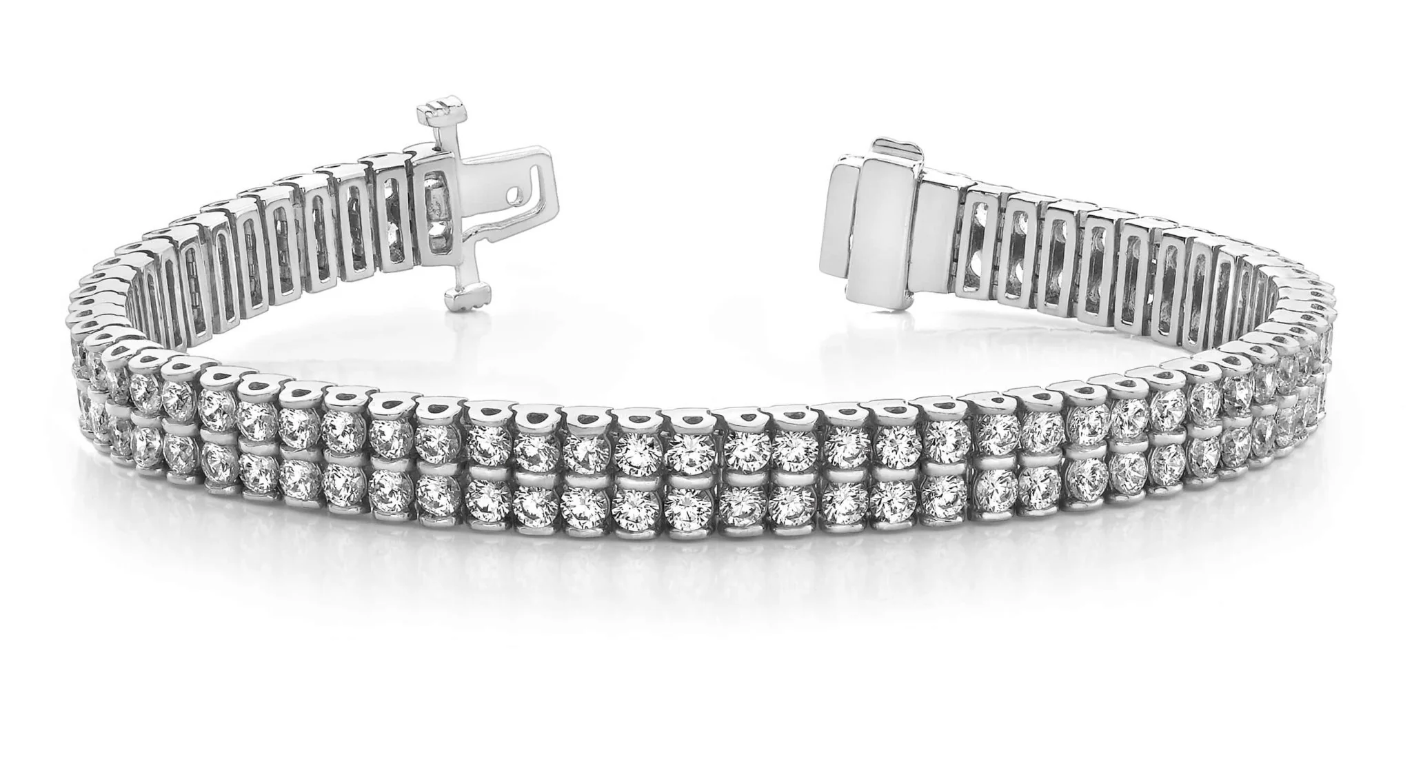 Two Row Lab-Grown Diamond Bracelet with 5.00 ct.(finished) 2.2mm - Image 4