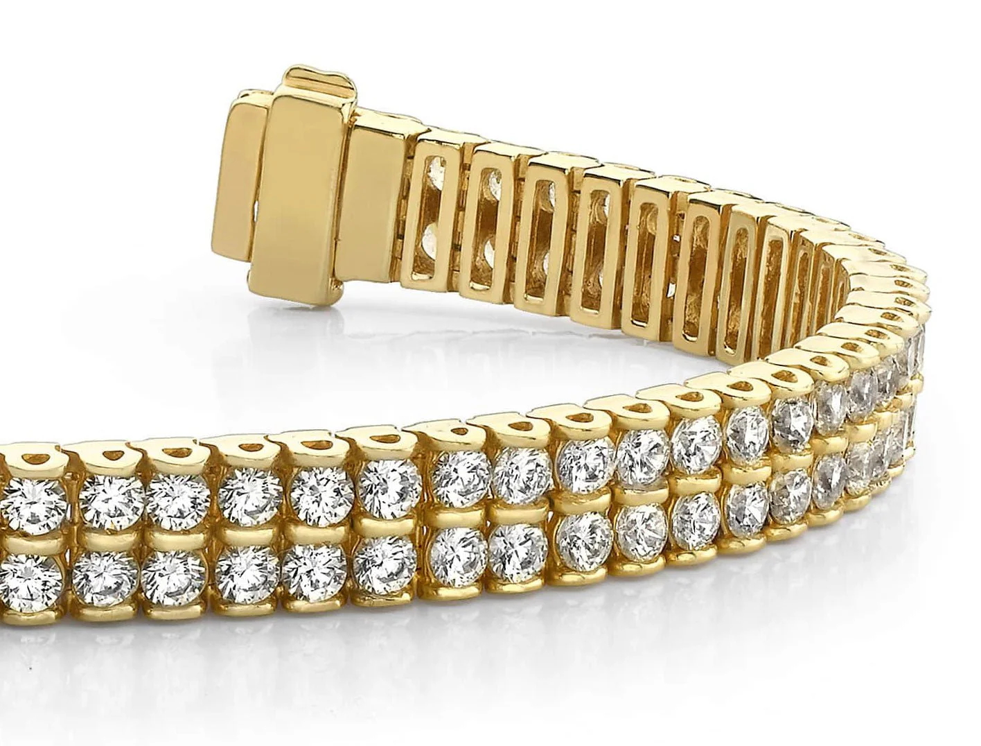 Two Row Lab-Grown Diamond Bracelet with 9.05 ct.(finished) 2.75mm - Image 2