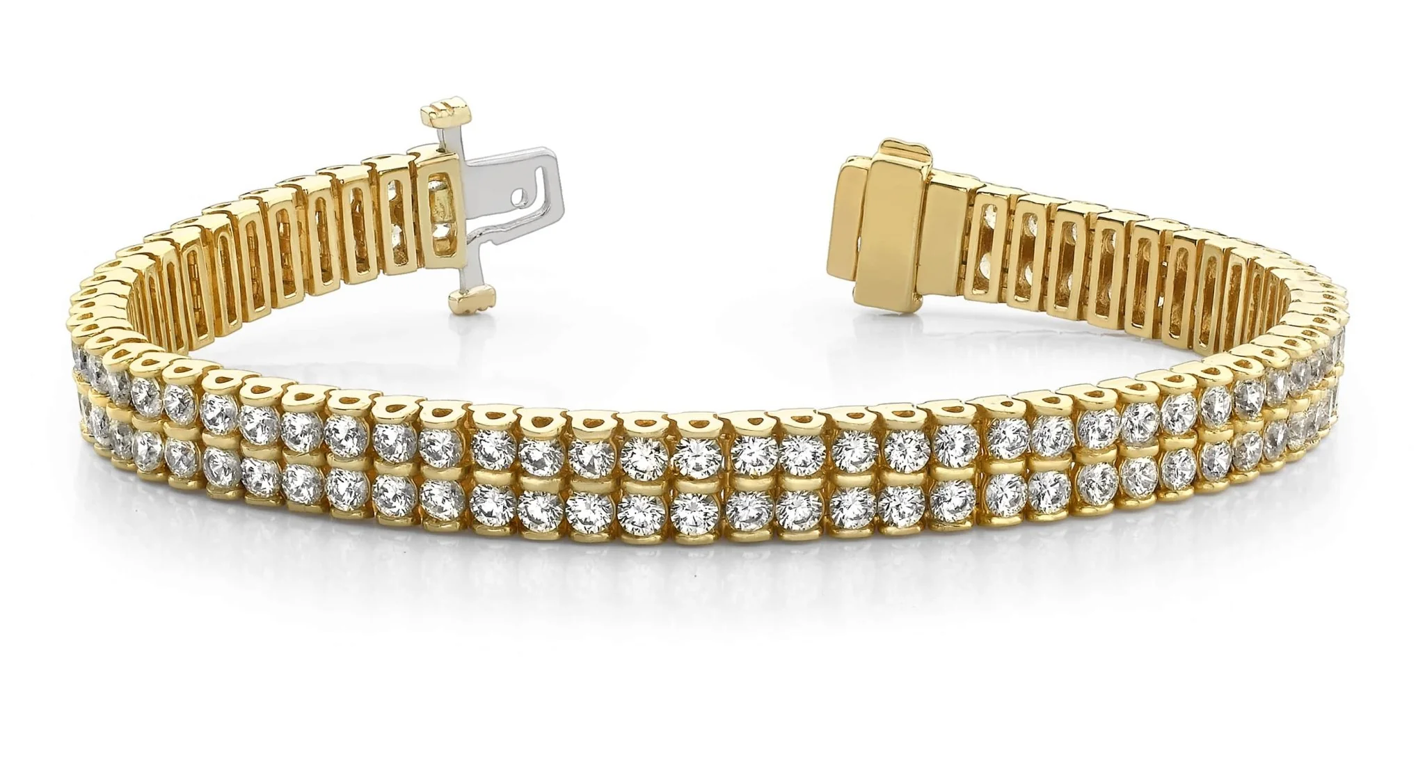 Two Row Lab-Grown Diamond Bracelet with 9.05 ct.(finished) 2.75mm - Image 5
