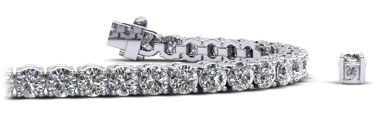 Ultimate Tennis Bracelet with Side Stones Lab-Grown Diamond with 11.70 ct.(finished) 1.5mm, 4mm