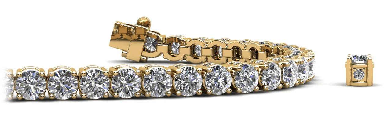 Ultimate Tennis Bracelet with Side Stones Lab-Grown Diamond with 4.76 ct.(finished) 1.2mm, 2.5mm - Image 2