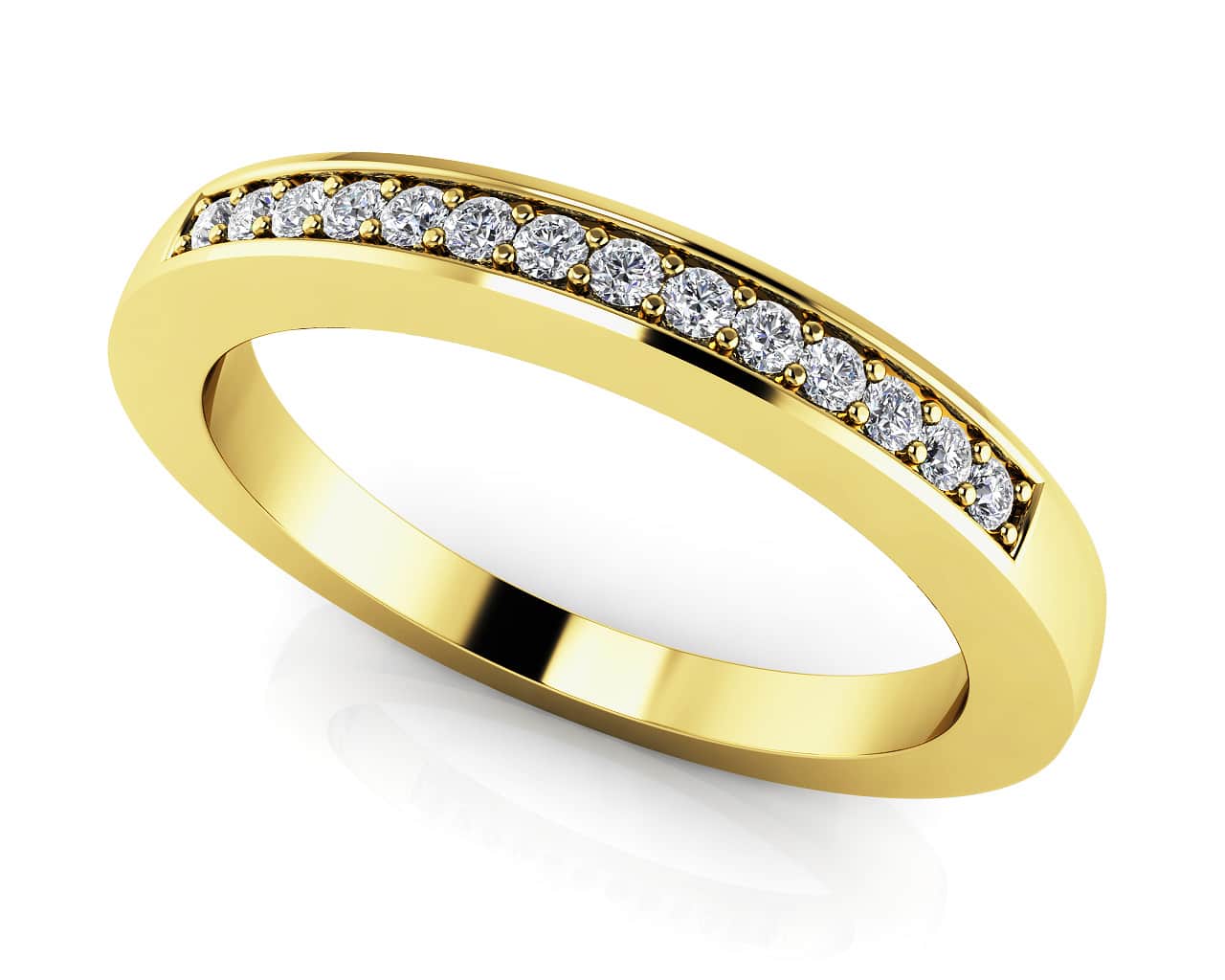 Understated ab-Grown Diamond  Band with 0.23 ct.(finished) 1.5mm - Image 2