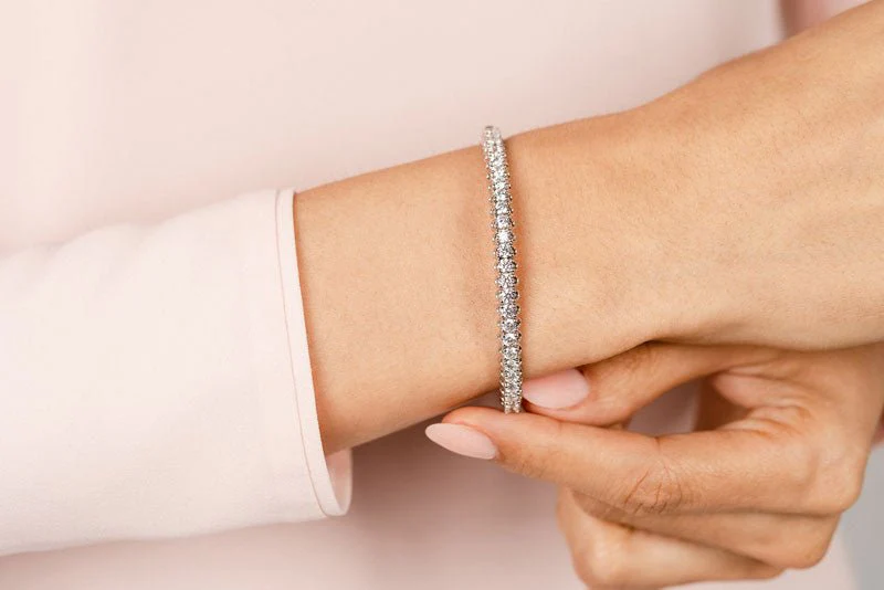 Unique Prong Diamond Bangle Bracelet with 1.16 ct.(finished) 2mm - Image 4
