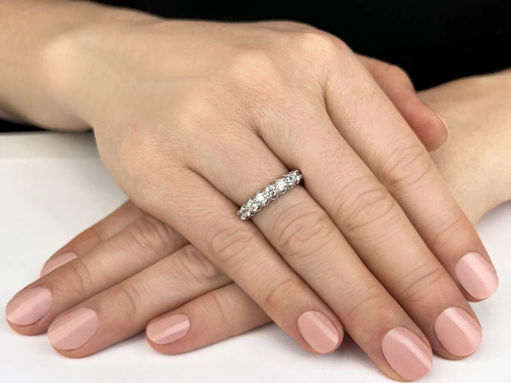 Unique Shared Prong Diamond Anniversary Diamond Ring with 2.45 ct.(finished) 4.5mm - Image 3