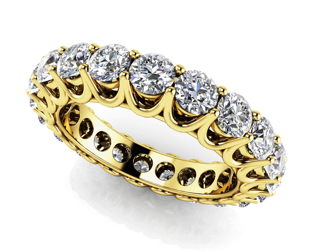 Unique Shared Prong Diamond Eternity Diamond Ring with 2.52 ct.(finished) 3.2mm - Image 2
