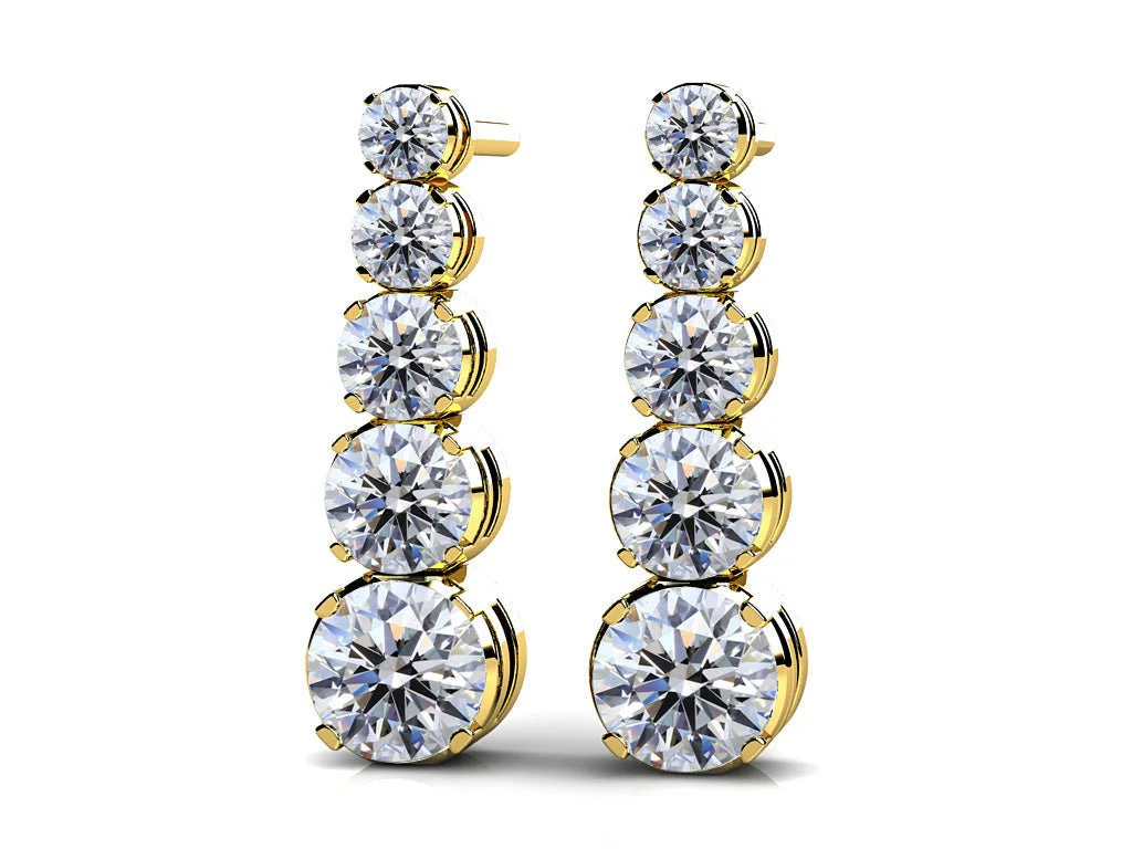 Vertical Journey  Lab-Grown Diamond Earrings with 0.53 ct.(finished) - Image 2