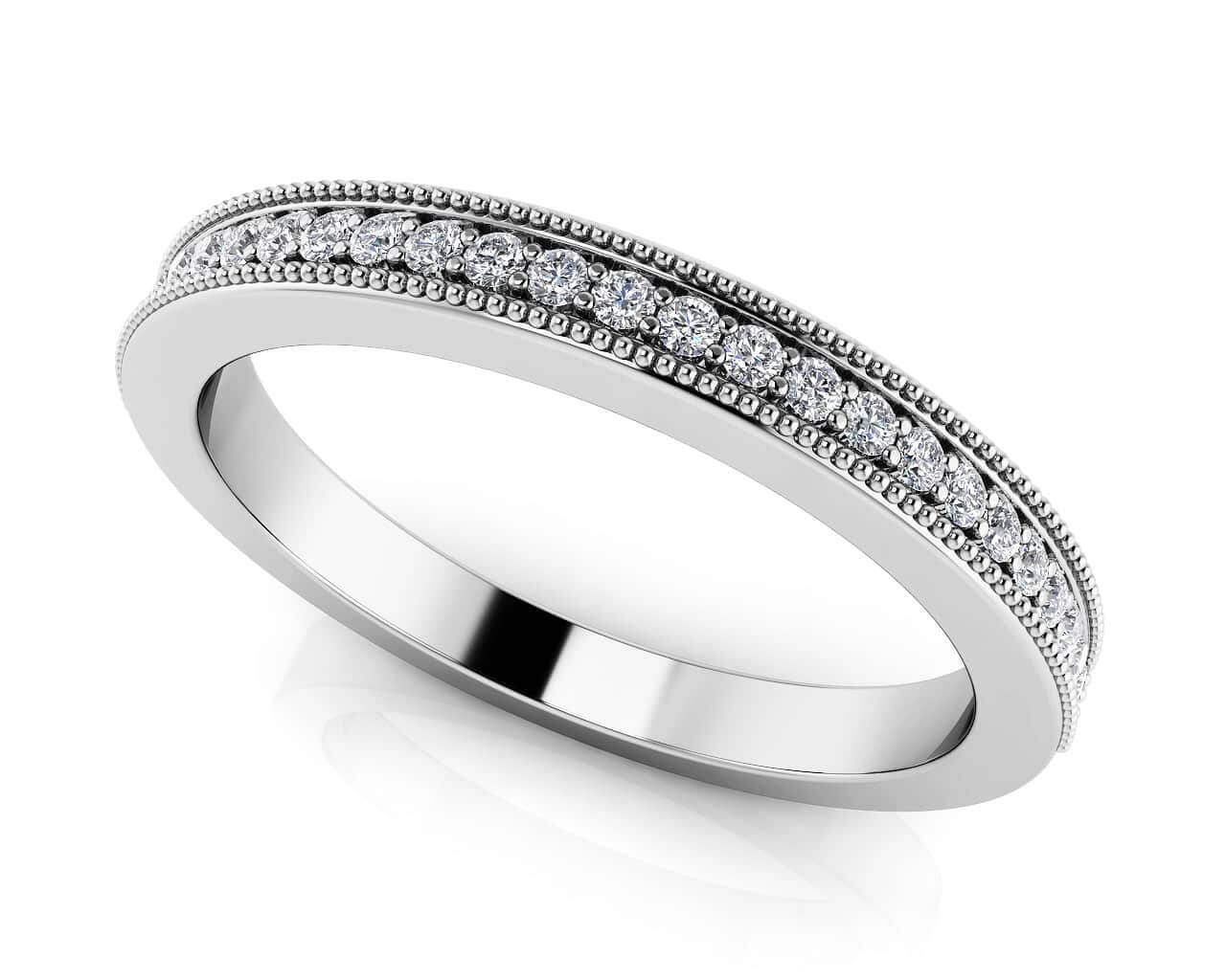 Vintage Beauty Diamond Band with 0.13 ct.(finished) 1mm