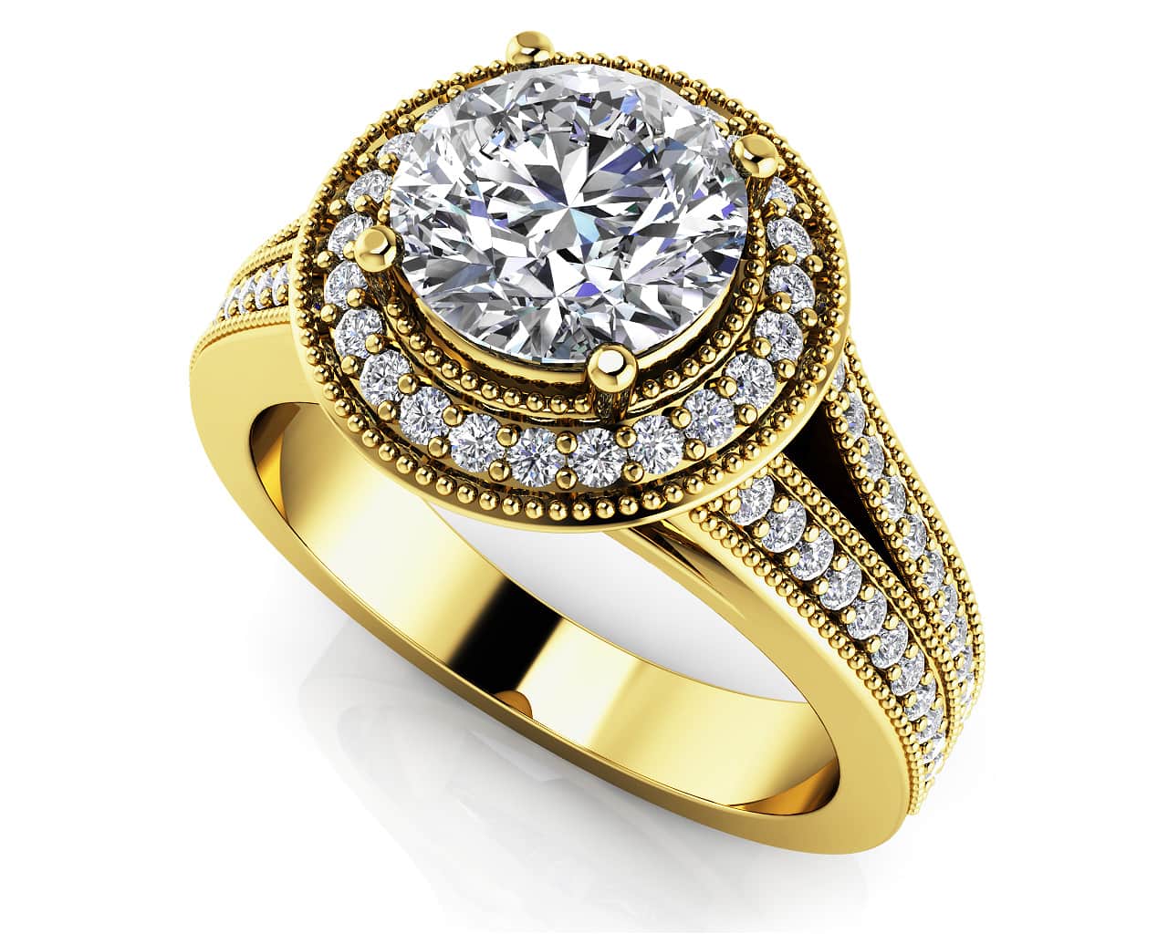 Vintage Beauty Lab-Grown Diamond Engagement Ring with 1.85 ct. (1.50 ct. center diamond) - Image 2