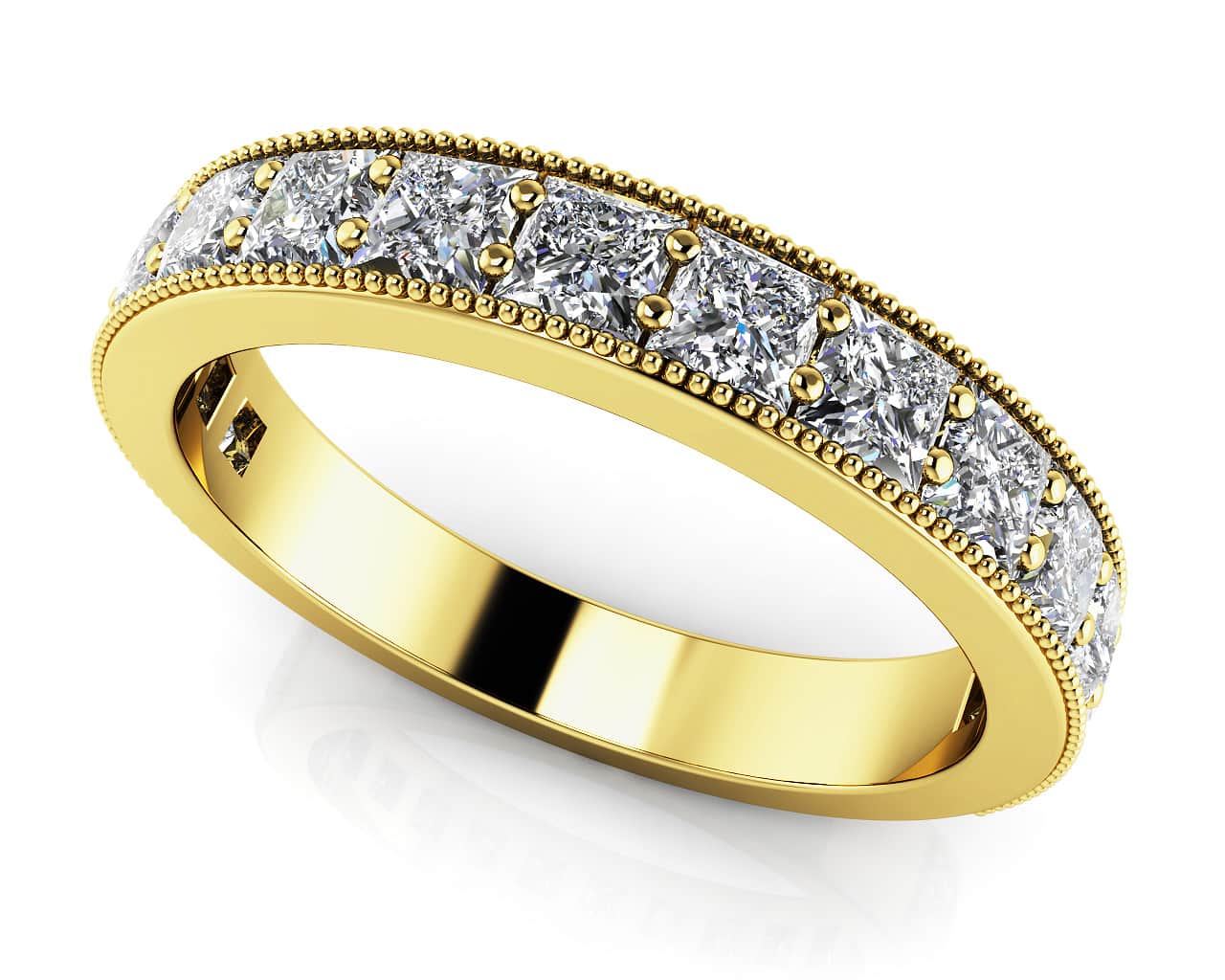 Vintage Beauty Princess Cut Lab-Grown Diamond Ring with 0.51 ct.(finished) 1.7mm - Image 2