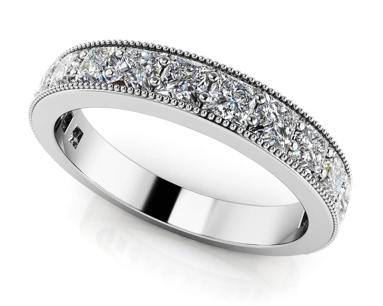 Vintage Beauty Princess Cut Lab-Grown Diamond Ring with 1.50 ct.(finished) 2.7mm