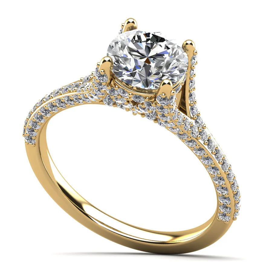 Vintage Crown Diamond Engagement Ring with 2.19 ct. (1.50 ct. center diamond) - Image 2