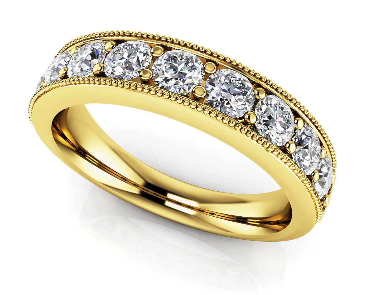 Vintage Diamond Anniversary Diamond Ring with 0.95 ct.(finished) 3mm - Image 2