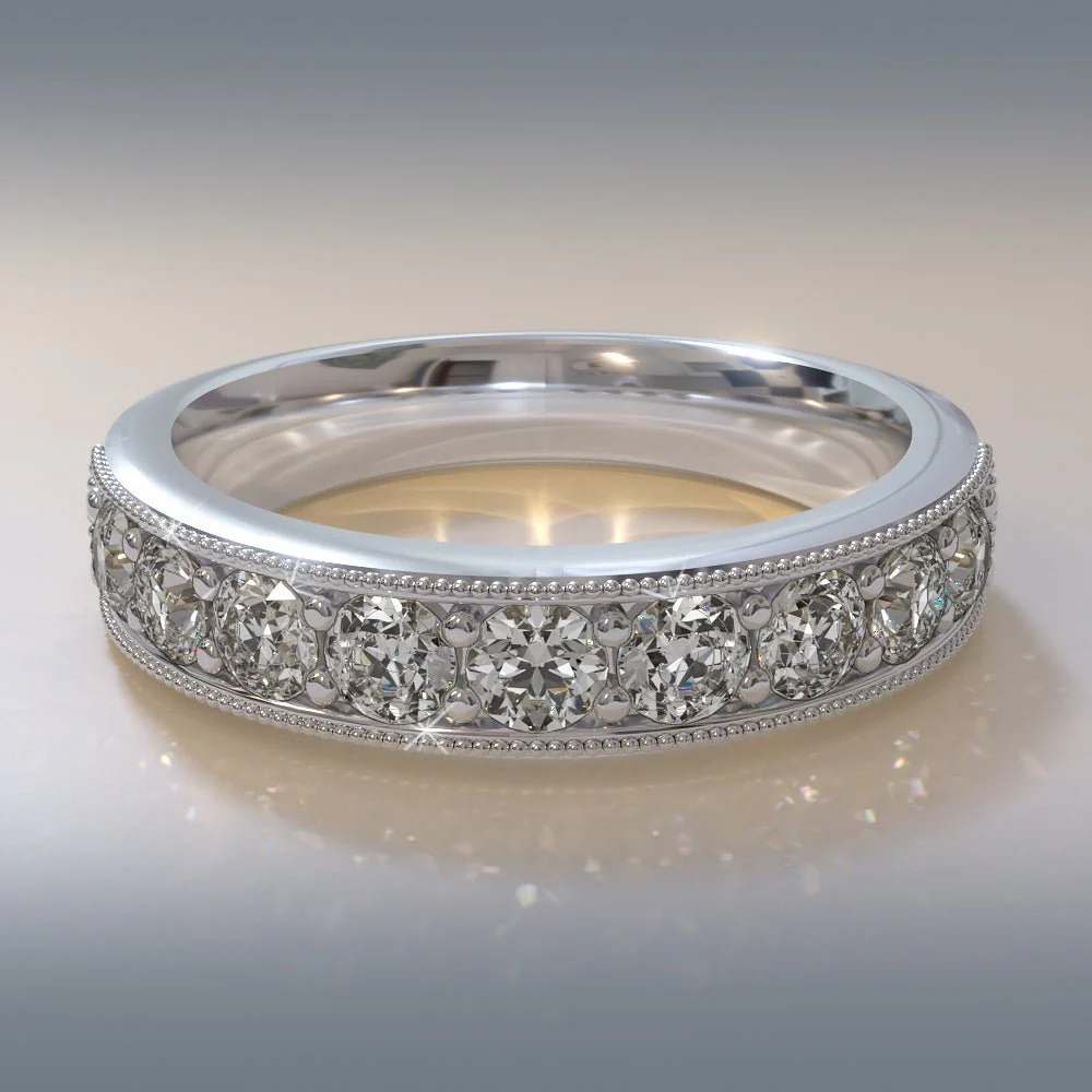 Vintage Lab-Grown Diamond Anniversary Ring with 0.95 ct.(finished) 3mm - Image 5