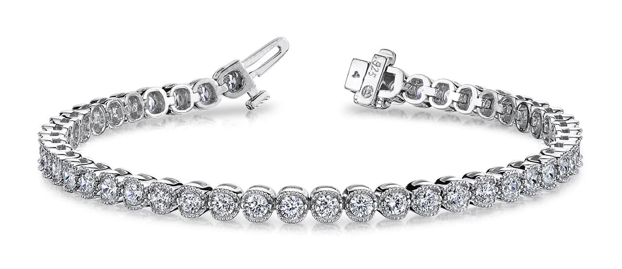 Vintage Dreams Tennis Diamond Bracelet with 5.04 ct.(finished) 3.2mm - Image 4