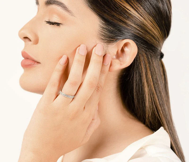 Vintage Princess Cut Diamond Eternity Lab-Grown Diamond Ring with 3.60 ct.(finished) 3.2mm - Image 4