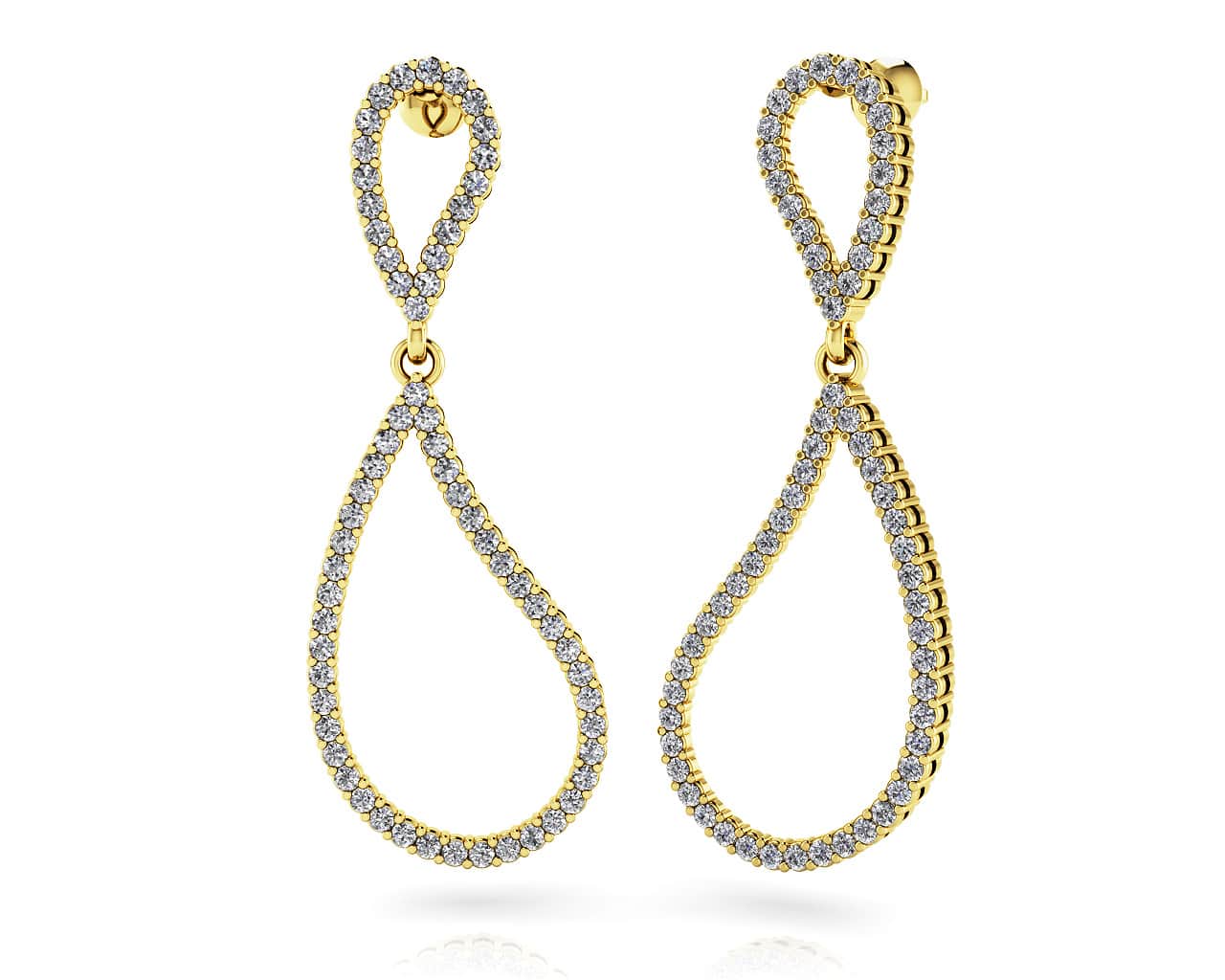 Wavy Eight Diamond Earrings with 1.98 ct.(finished) 1.7mm - Image 2