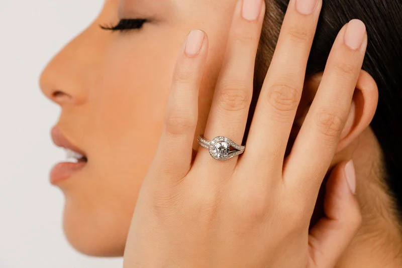 Whirl Wind Romance Twist Shank Lab-Grown Diamond Engagement Ring with 1.57 ct. (1.00 ct. center diamond) - Image 4