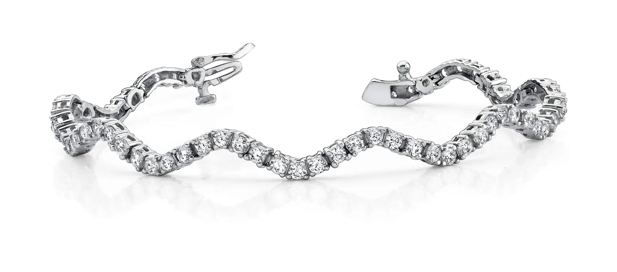 Winding Road Diamond Bracelet with 3.52 ct.(finished) 2.5mm - Image 3