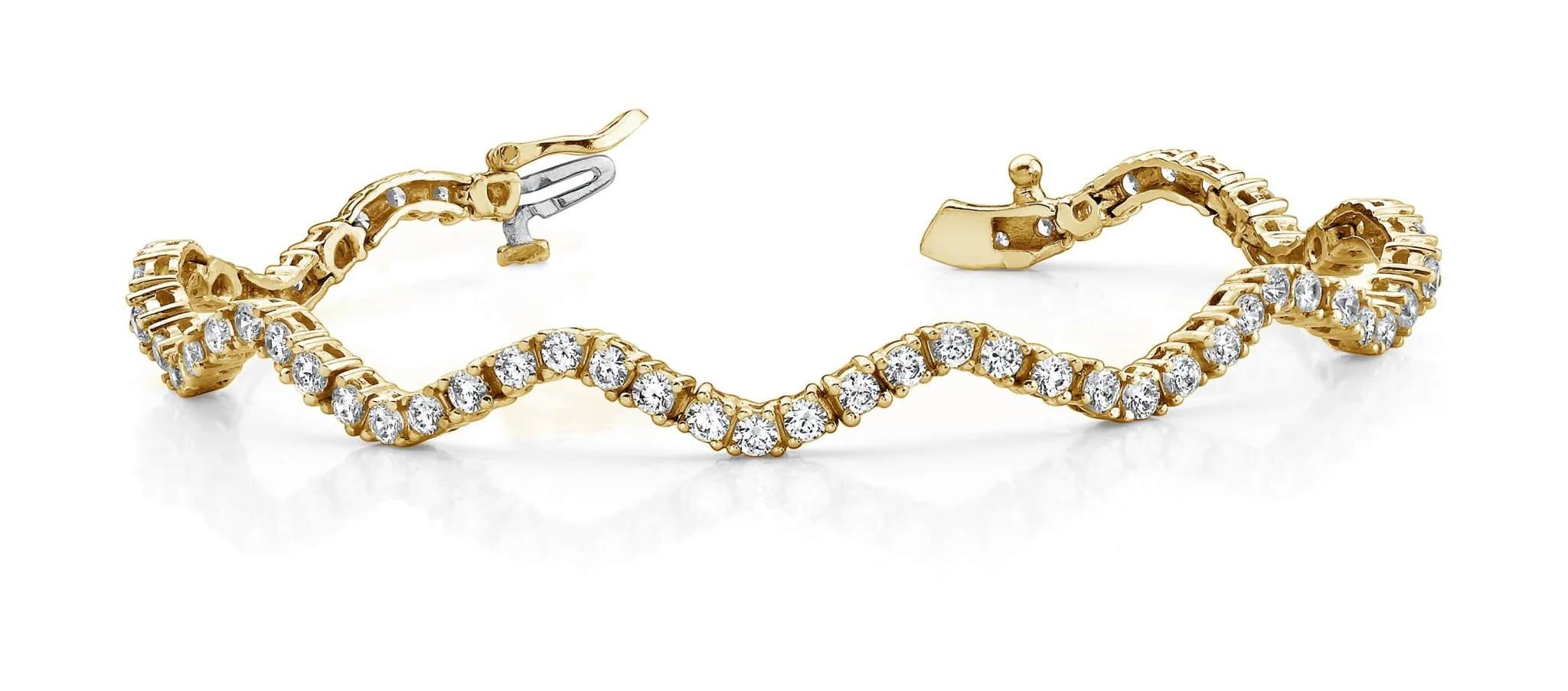 Winding Road Diamond Bracelet with 5.04 ct.(finished) 3mm - Image 4