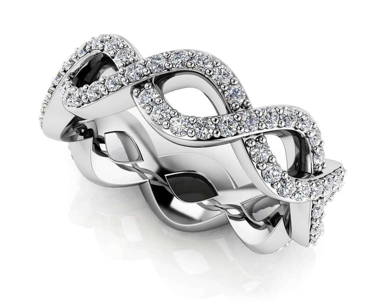 Woven Band Diamond Eternity Diamond with 1.60 ct.(finished) 1.6mm