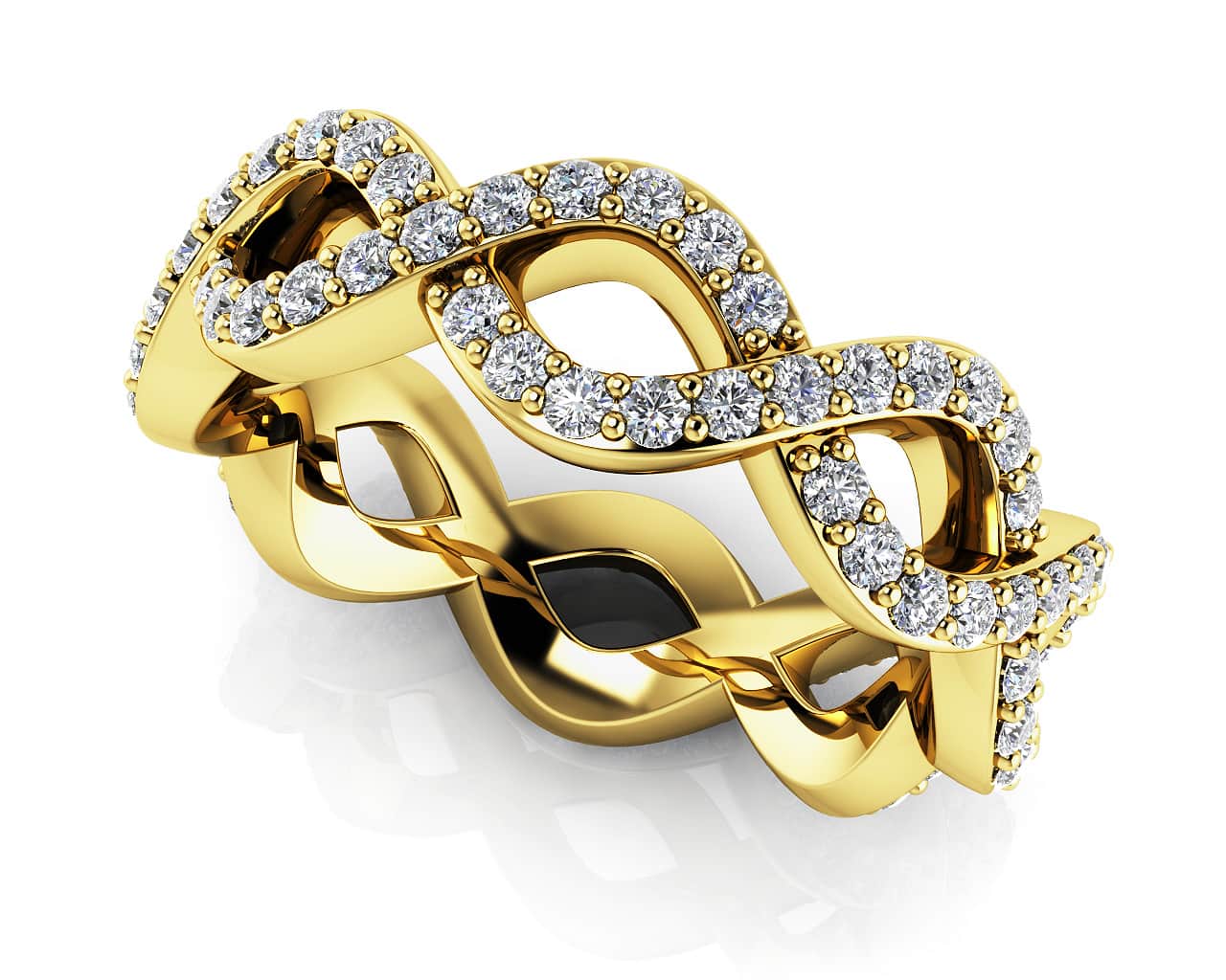 Woven Band Diamond Eternity Diamond with 1.60 ct.(finished) 1.6mm - Image 2