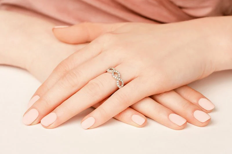 Woven Diamond Anniversary Lab-Grown Diamond Ring with 0.44 ct.(finished) 1.4mm - Image 5