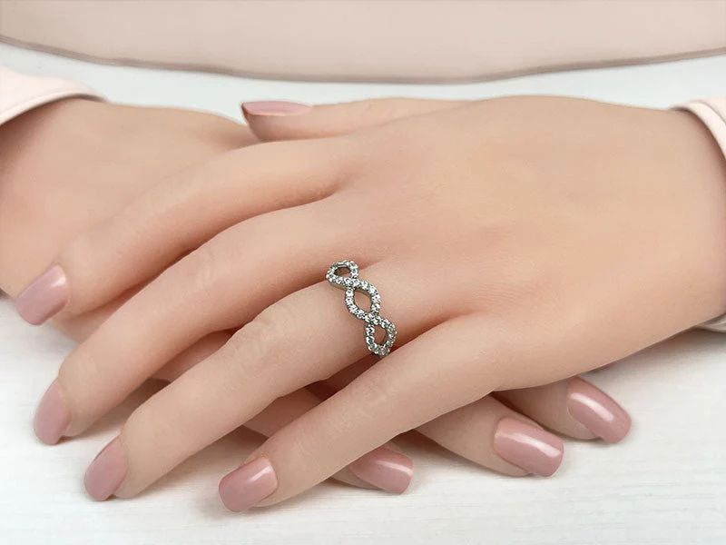 Woven Diamond Anniversary Lab-Grown Diamond Ring with 0.60 ct.(finished) 1.6mm - Image 3