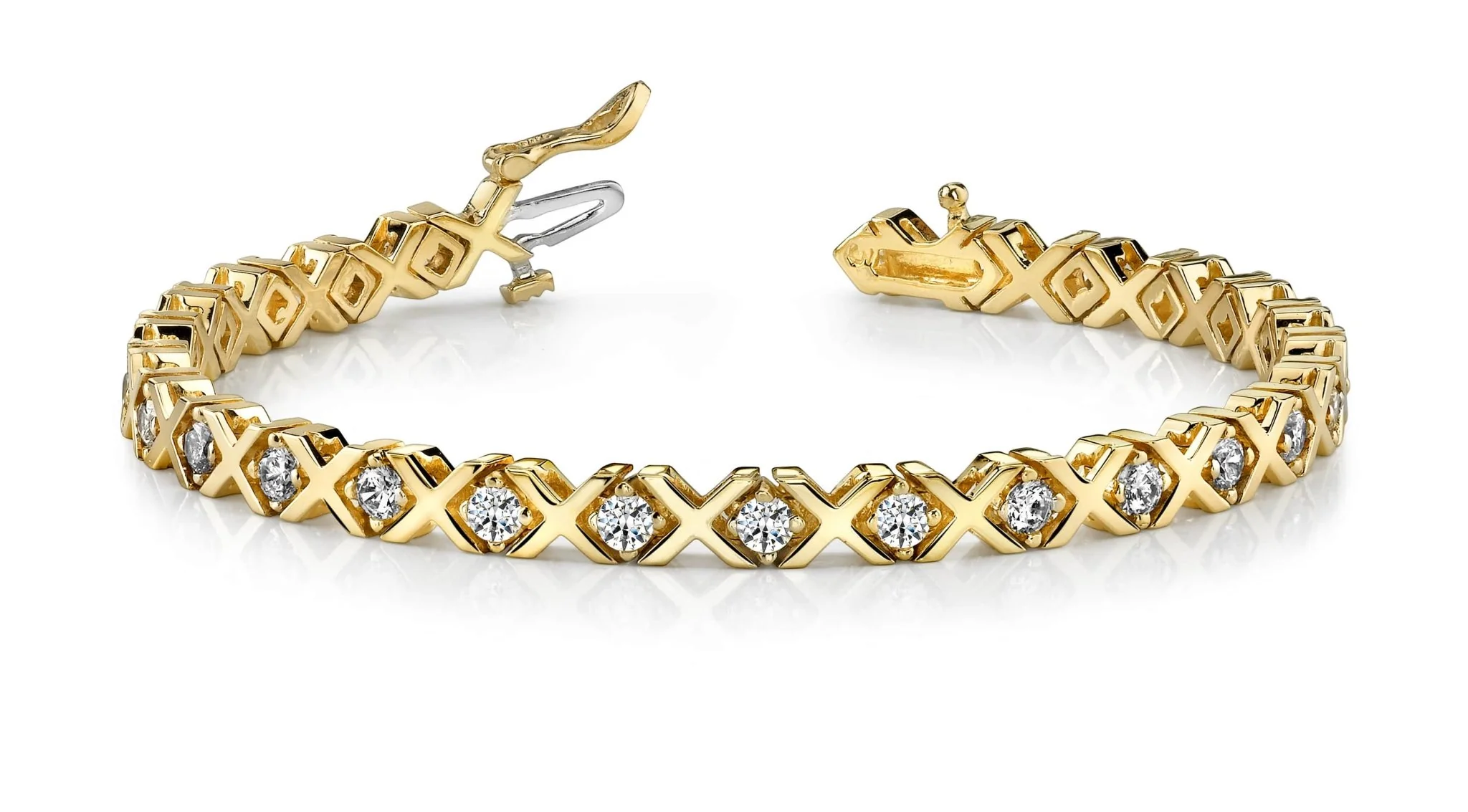 X And O Diamond Bracelet with 1.74 ct.(finished) 2.5mm - Image 5