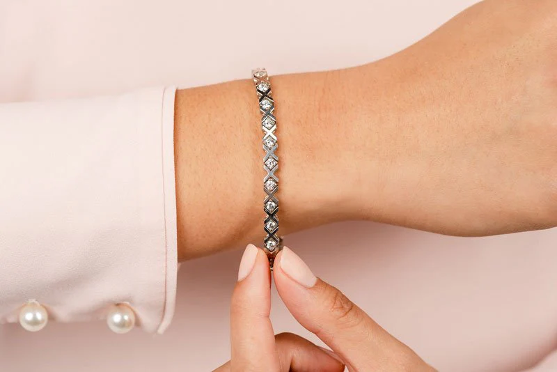 X And O Lab-Grown Diamond Bracelet with 1.74 ct.(finished) 2.5mm - Image 3