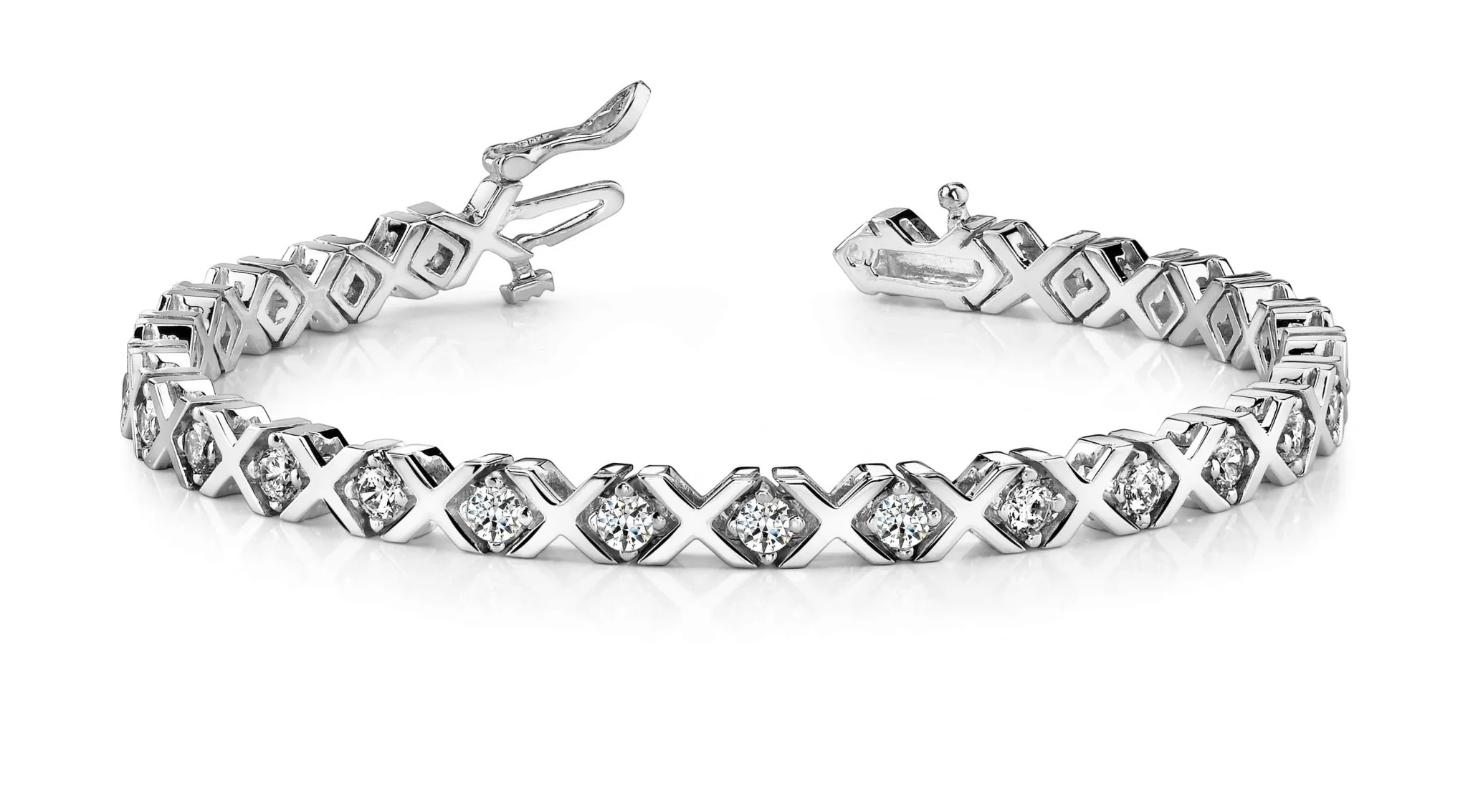 X And O Lab-Grown Diamond Bracelet with 3.45 ct.(finished) 3.5mm - Image 4