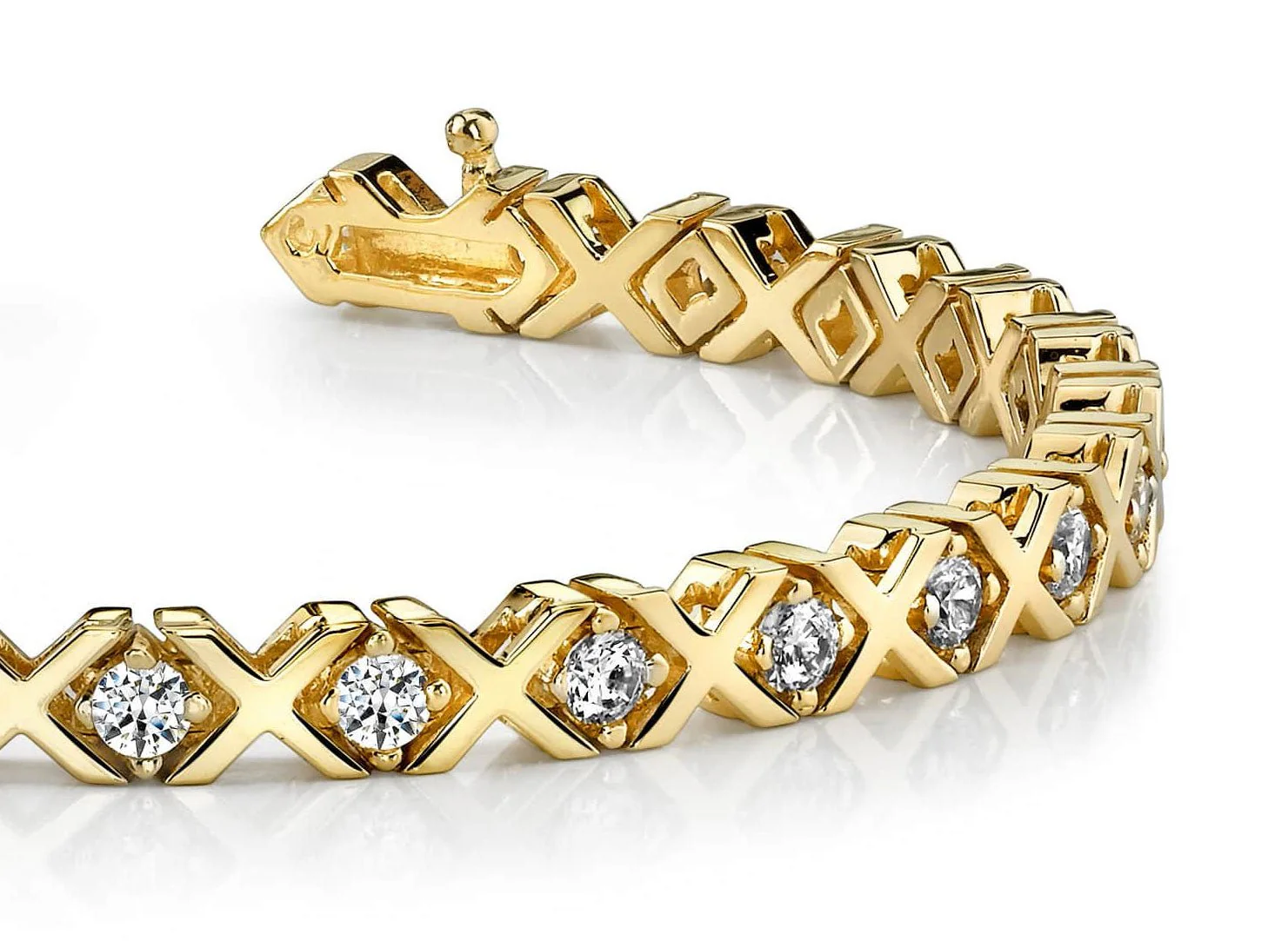 X And O Lab-Grown Diamond Bracelet with 5.25 ct.(finished) 4.0mm - Image 2