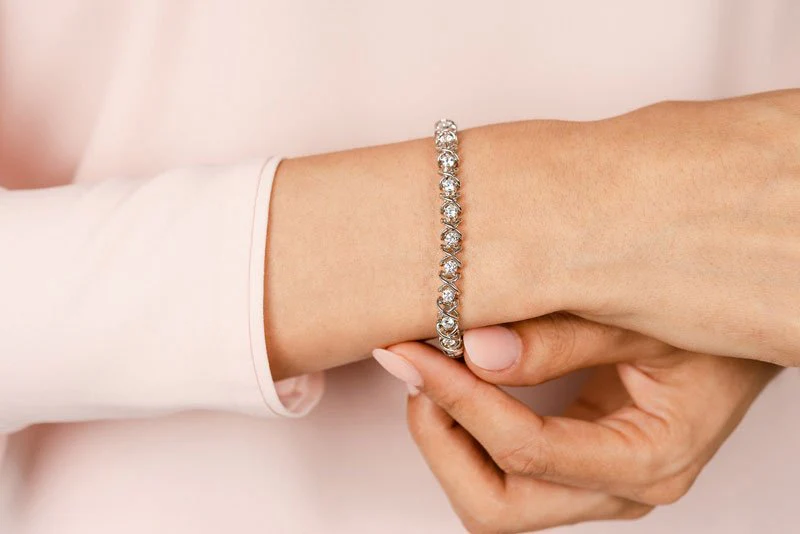 X Link Diamond Tennis Diamond Bracelet with 3.00 ct.(finished) 3.2mm - Image 3