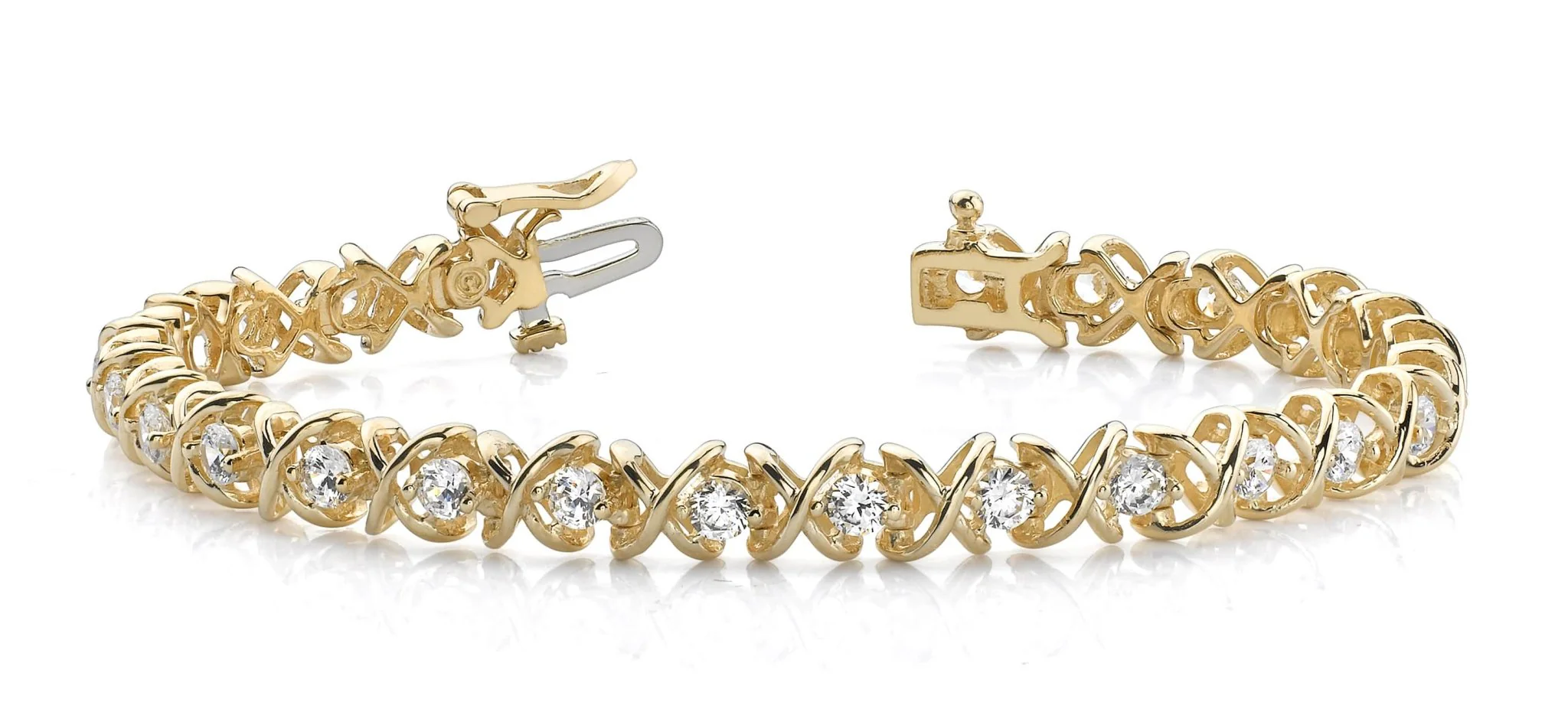 X Link Diamond Tennis Lab-Grown Diamond Bracelet with 5.04 ct.(finished) 4.3mm - Image 5