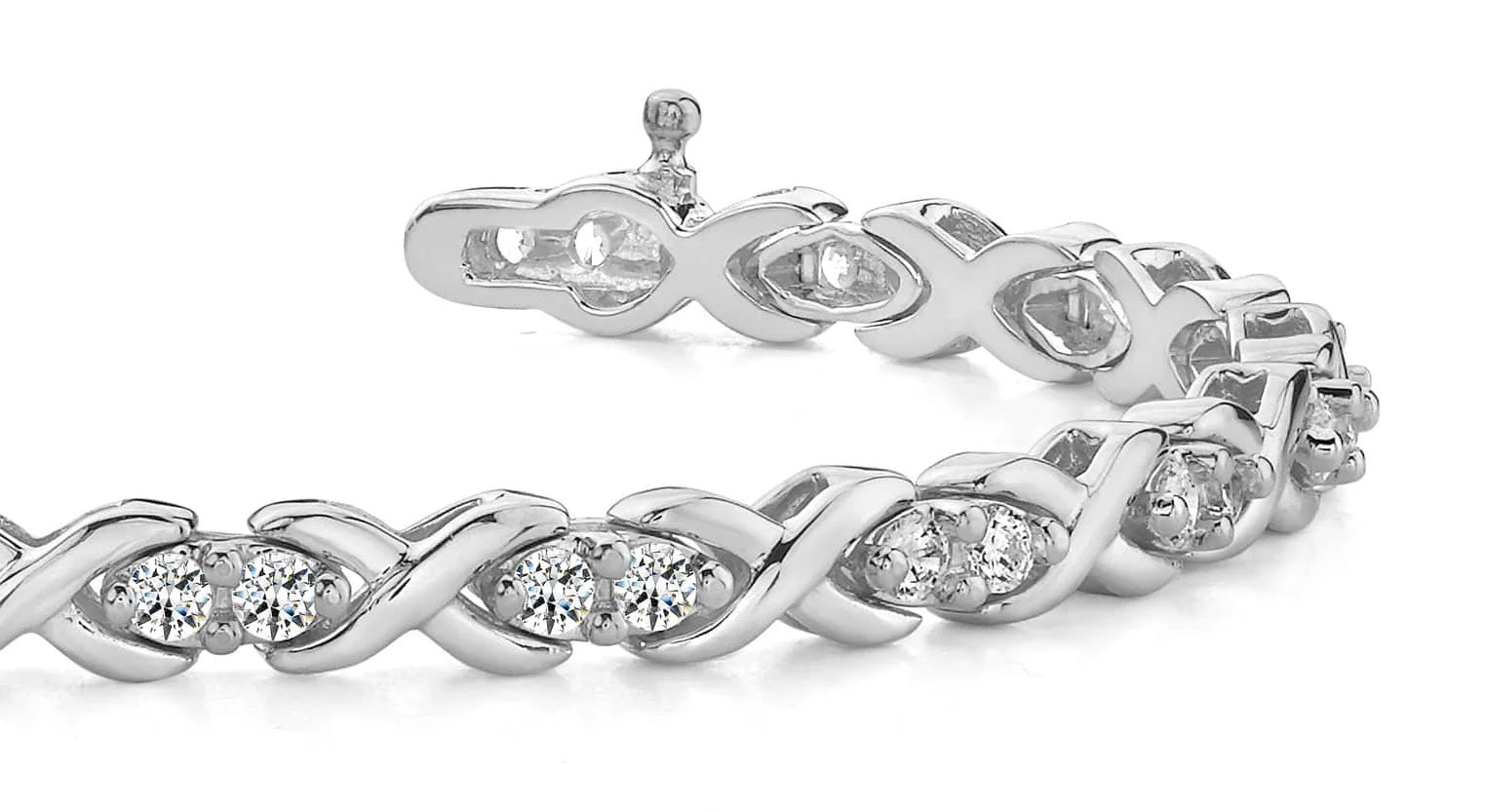 X Link Lovebird Diamond Bracelet with 1.70 ct.(finished) 2.5mm