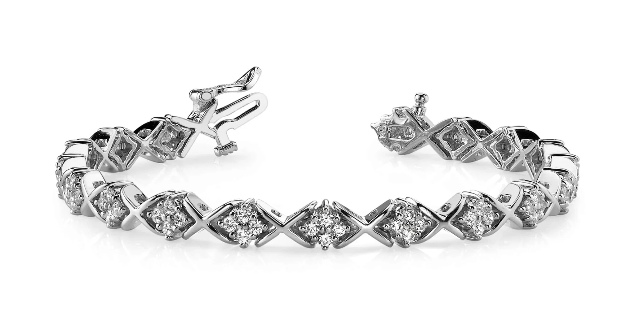 X Pattern Diamond Bracelet with 2.16 ct.(finished) 2.0mm - Image 4