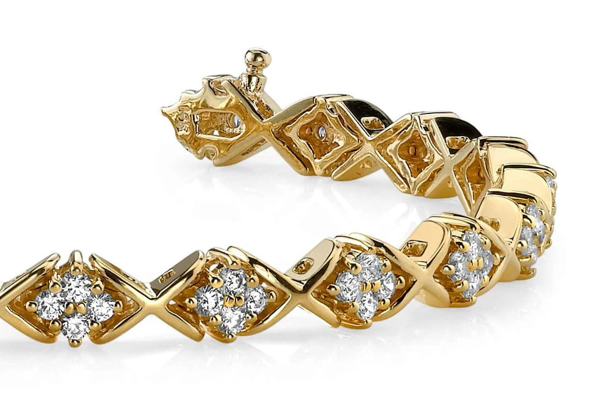 X Pattern Diamond Bracelet with 3.20 ct.(finished) 2.5mm - Image 2