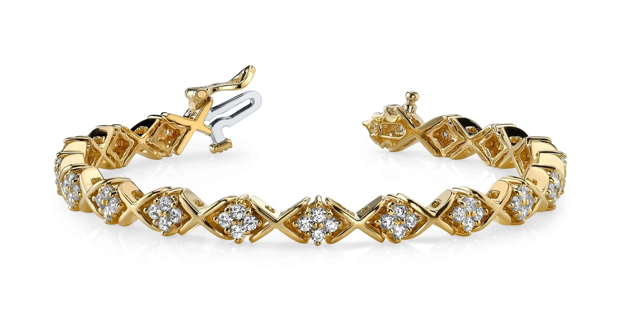 X Pattern Diamond Bracelet with 3.20 ct.(finished) 2.5mm - Image 5