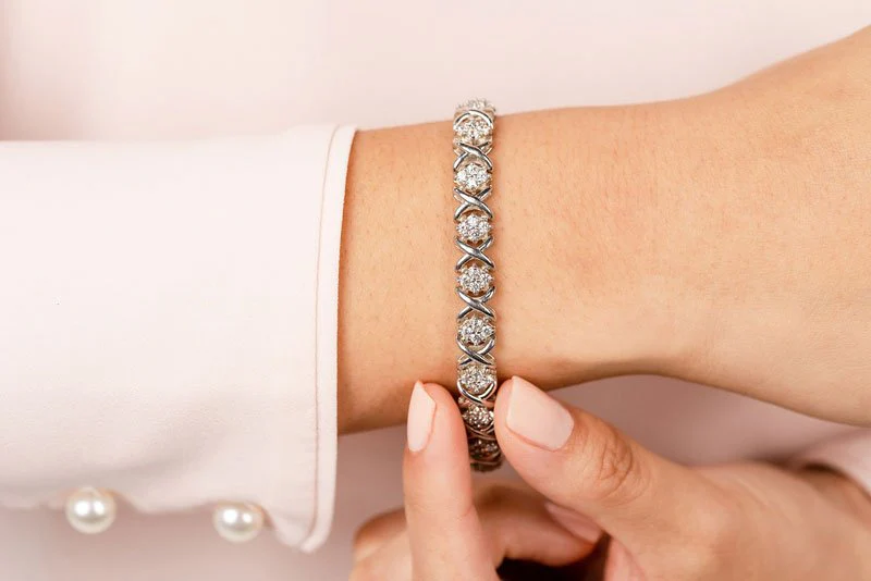 X Quad Diamond Bracelet with 1.04 ct.(finished) 1.25mm - Image 4