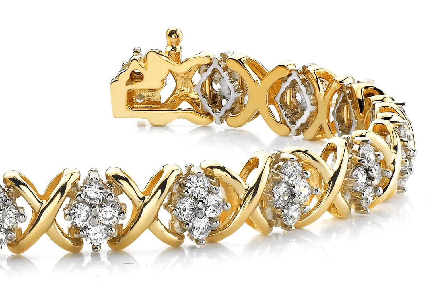 X Quad Diamond Bracelet with 2.05 ct.(finished) 1.9mm - Image 2