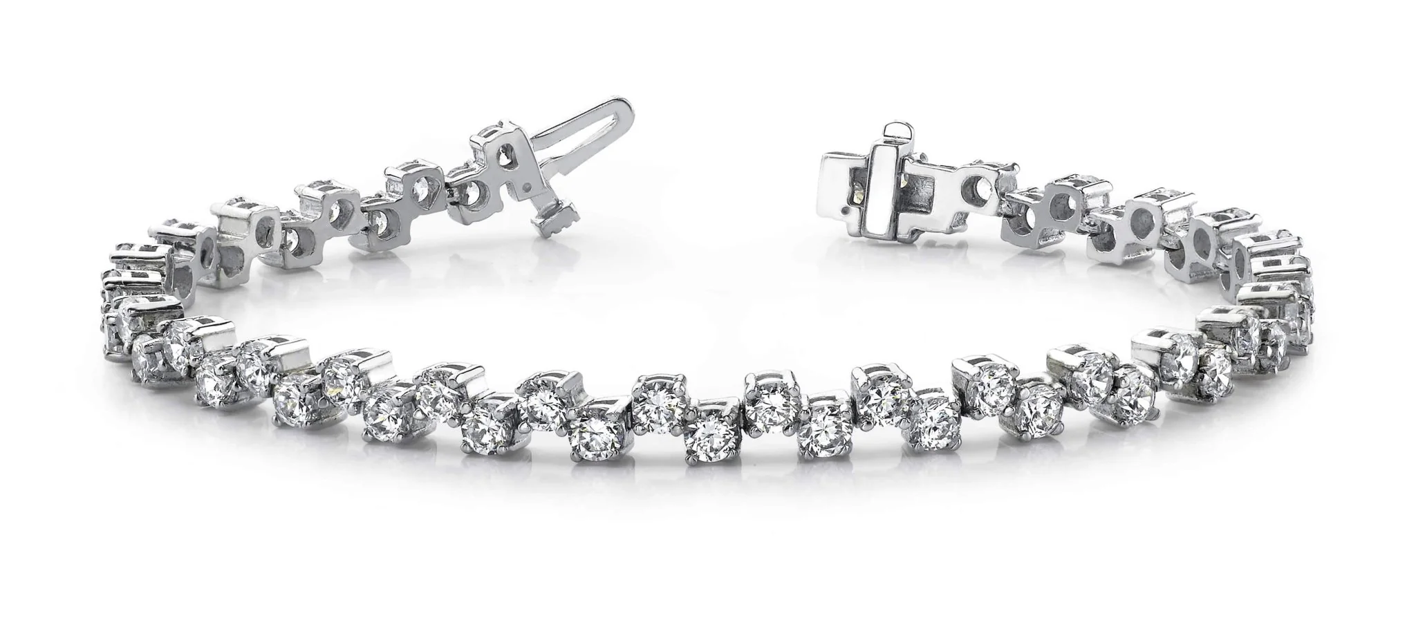 Zig Zag Diamond Bracelet with 11.00 ct.(finished) 4mm - Image 4